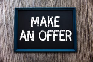 Make your text. Making offers. Make an offer.